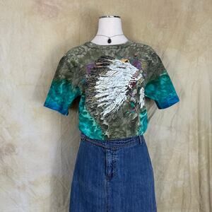 90s / Y2K Single Stitch Tie Dye Graphic Tee